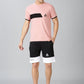 Trendy Peach T-shirt and Shorts Combo