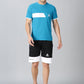 Trendy Aqua-Blue T-shirt and Shorts Combo