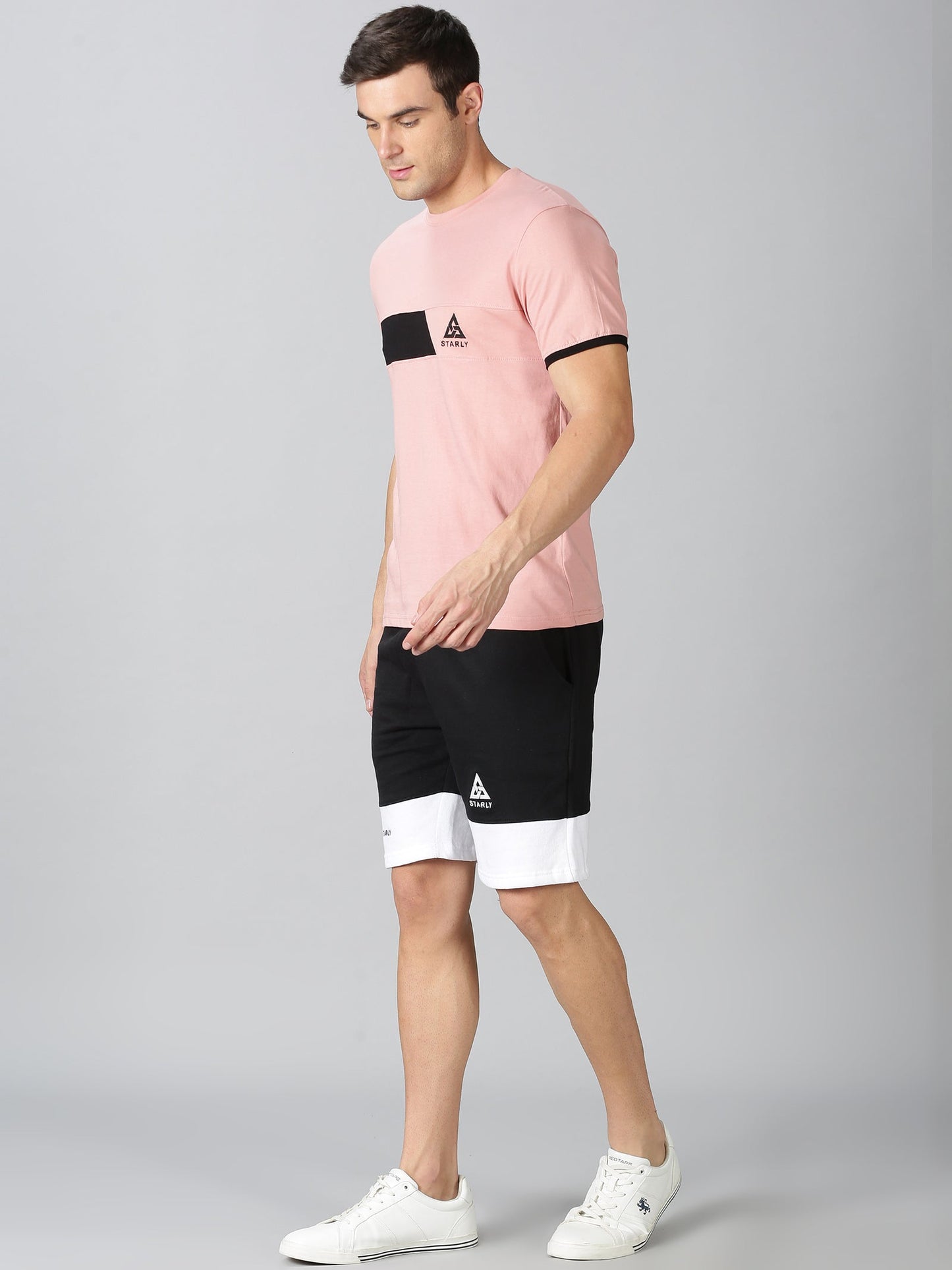 Trendy Peach T-shirt and Shorts Combo