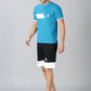 Trendy Aqua-Blue T-shirt and Shorts Combo