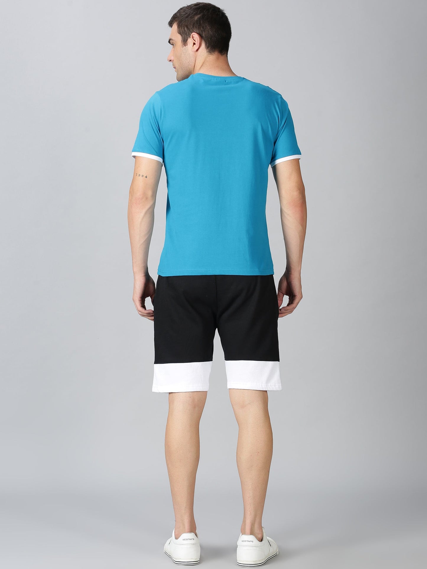 Trendy Aqua-Blue T-shirt and Shorts Combo