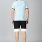 Trendy Sky-Blue T-shirt and Shorts Combo