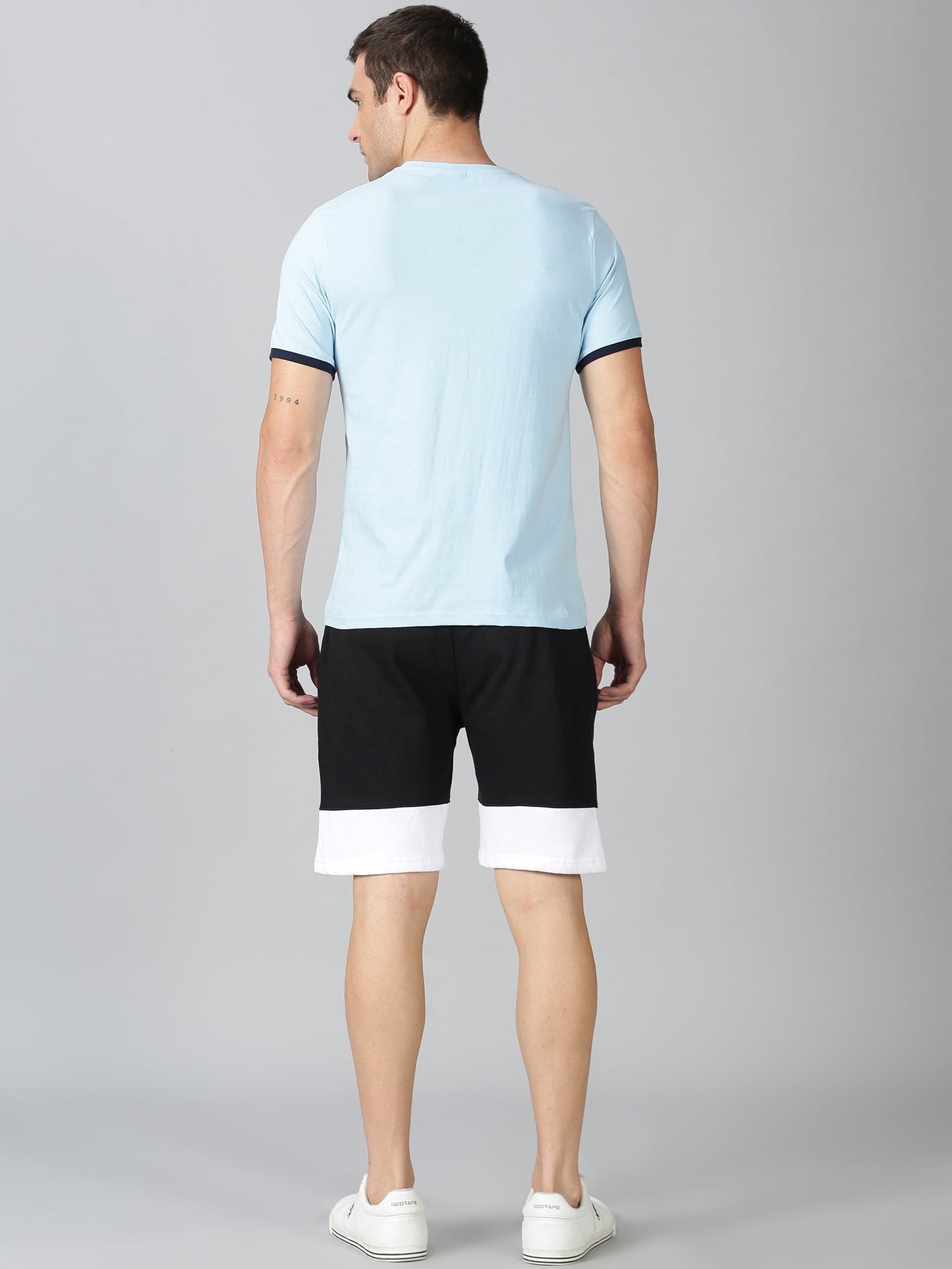 Trendy Sky-Blue T-shirt and Shorts Combo