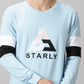 Men's Sky-Blue Embroidered Sweatshirt