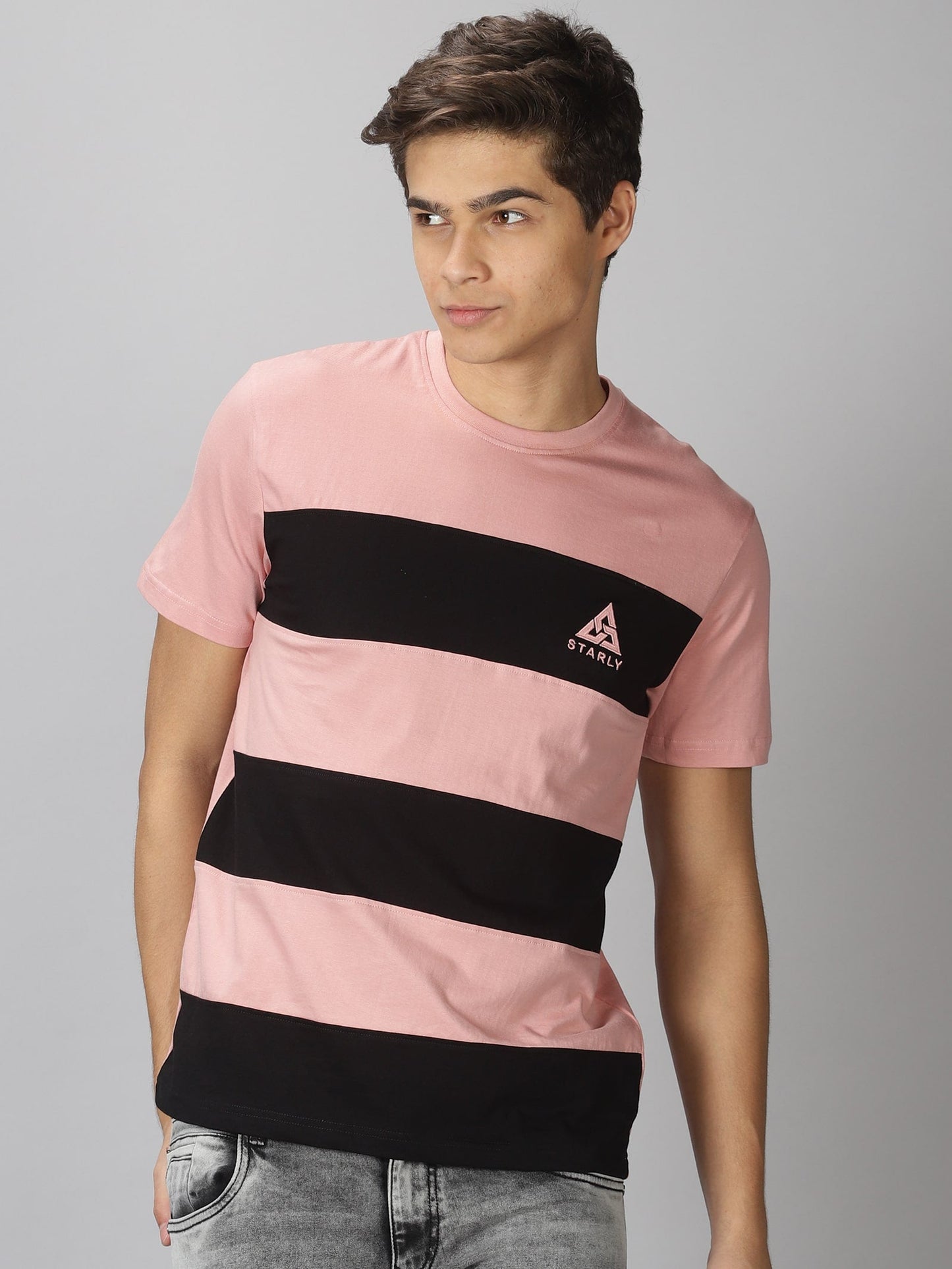 Men's Half Sleeve T-Shirt : Peach