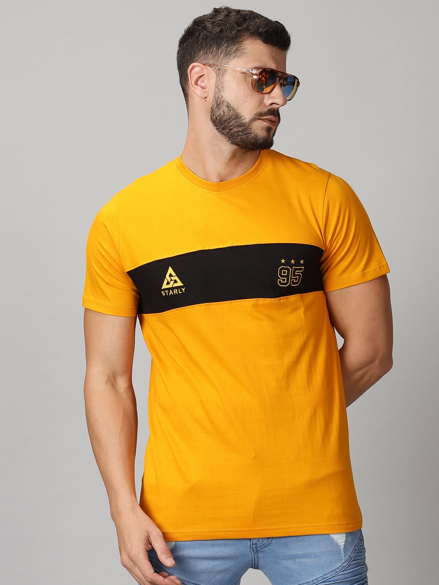 ColourBlocked T-Shirt: Yellow