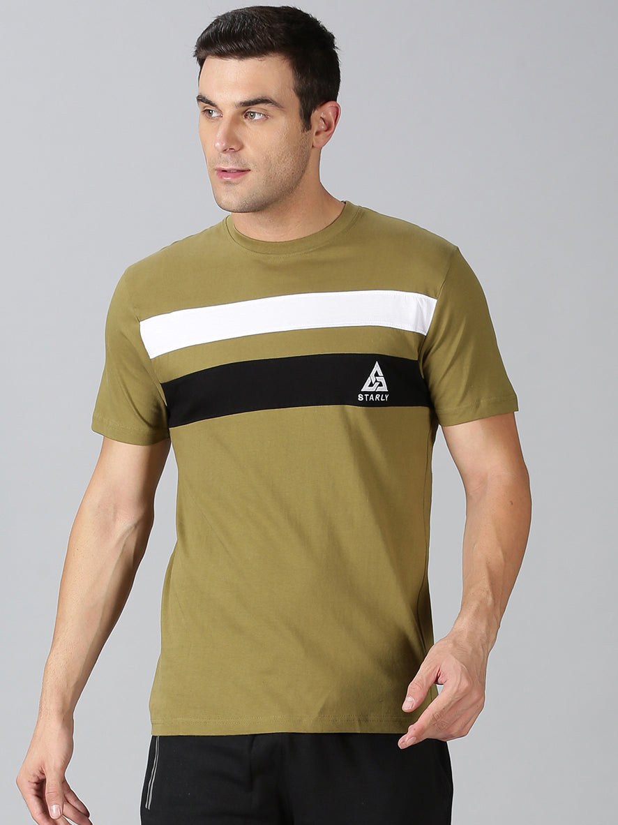 Men's Half Sleeve T-Shirt : Olive Green