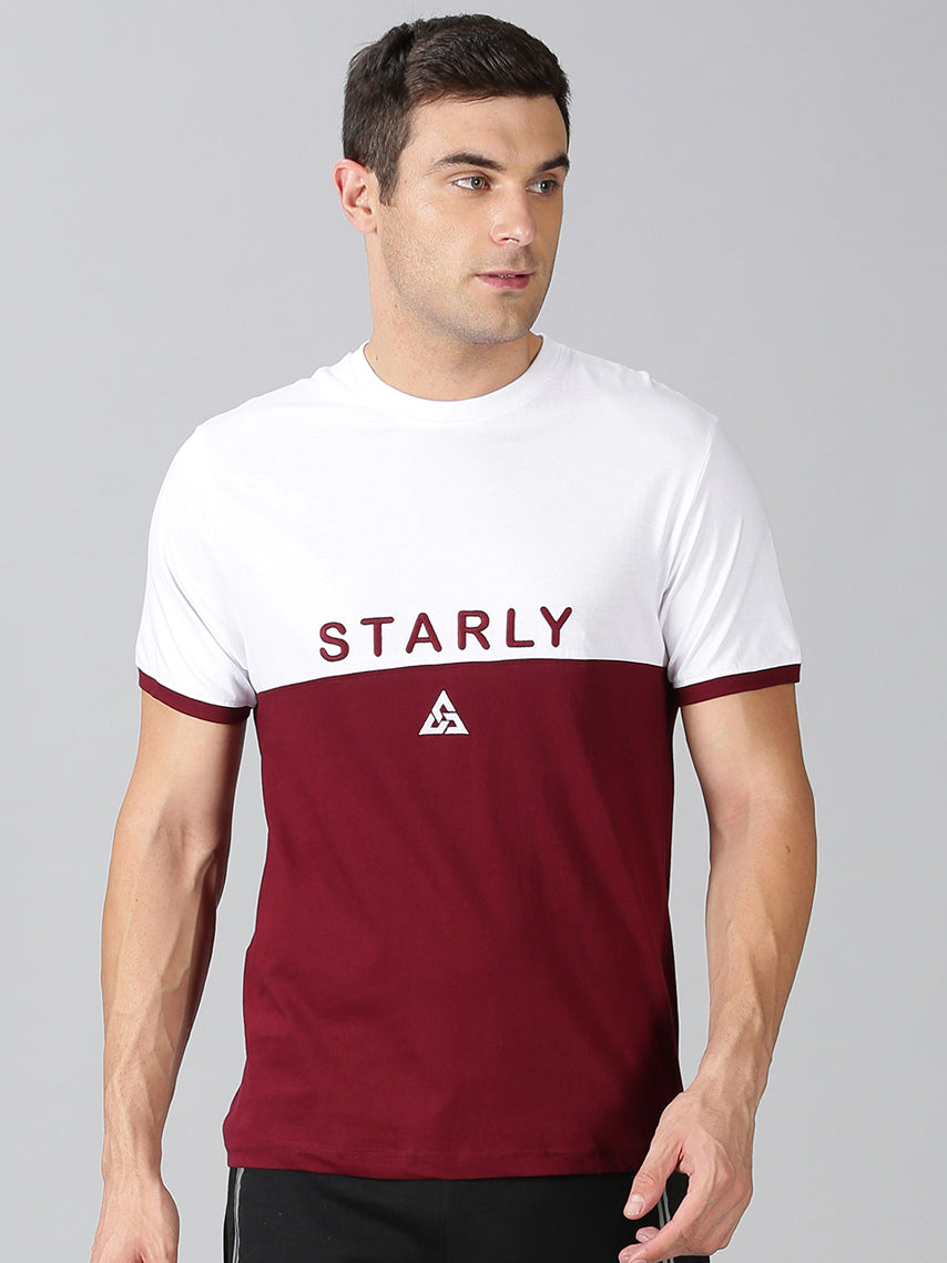 Men's Half Sleeve T-Shirt : Maroon