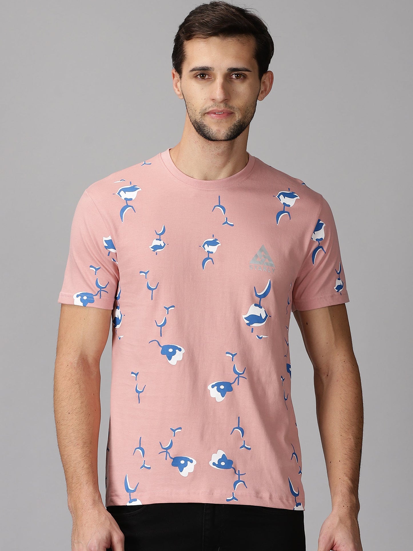 Peach Printed T-Shirt