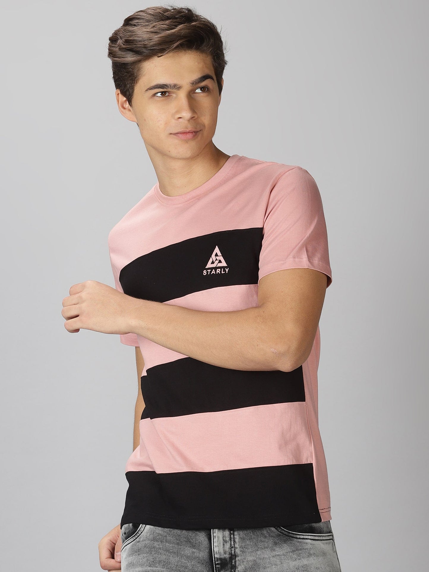 Men's Half Sleeve T-Shirt : Peach