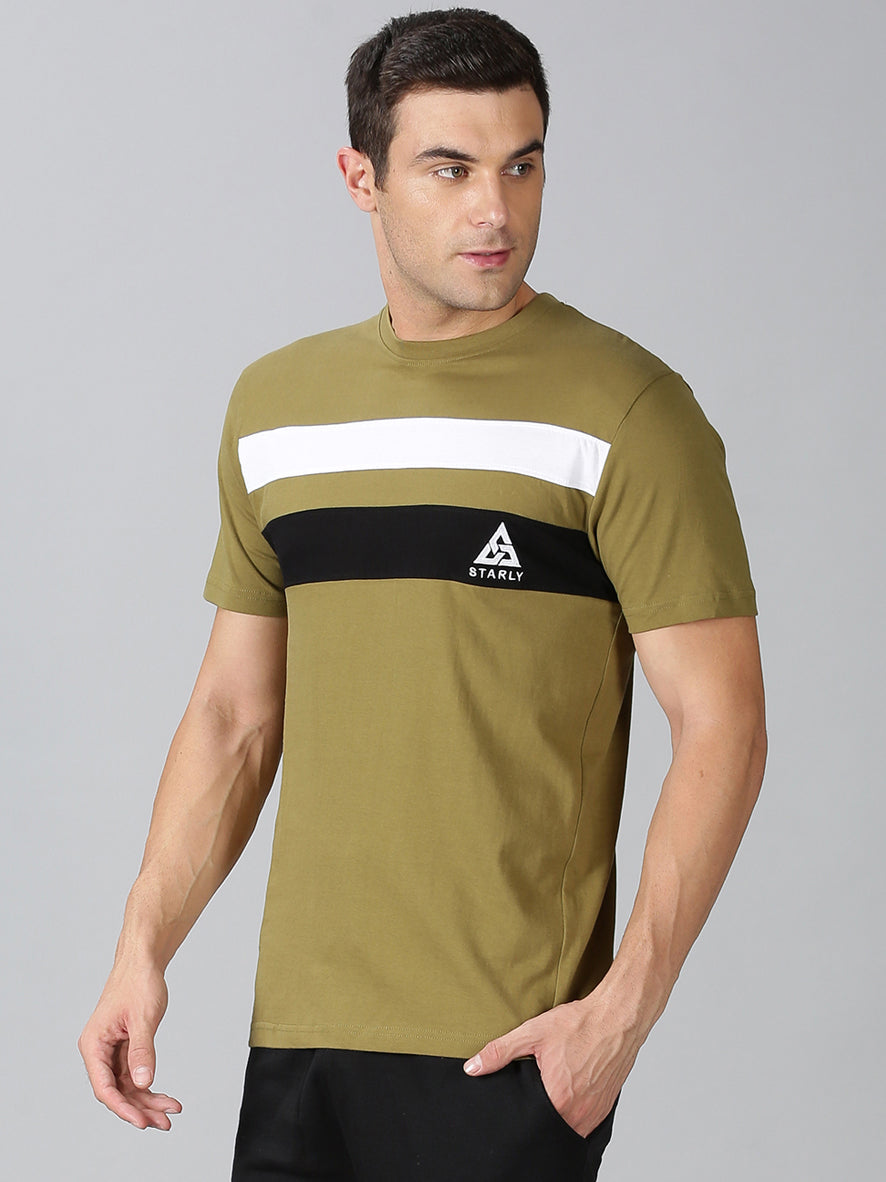 Men's Half Sleeve T-Shirt : Olive Green