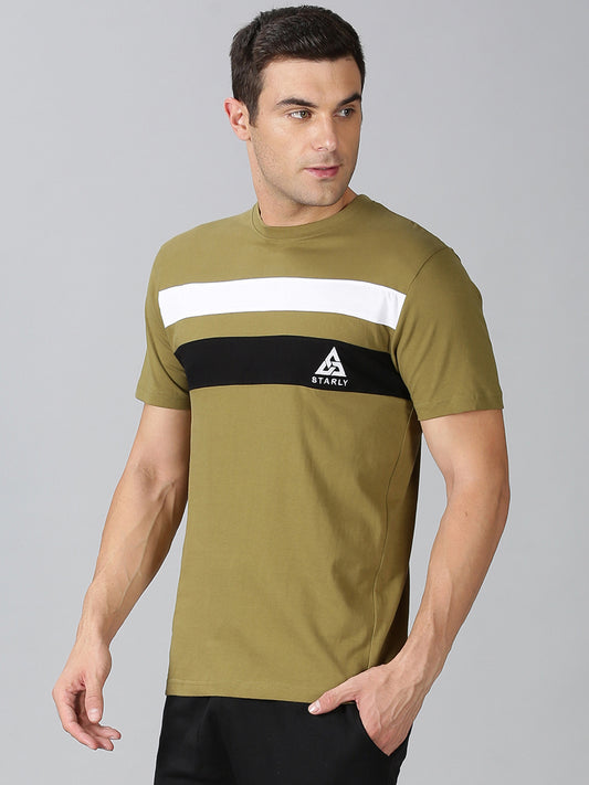 Men's Half Sleeve T-Shirt : Olive Green