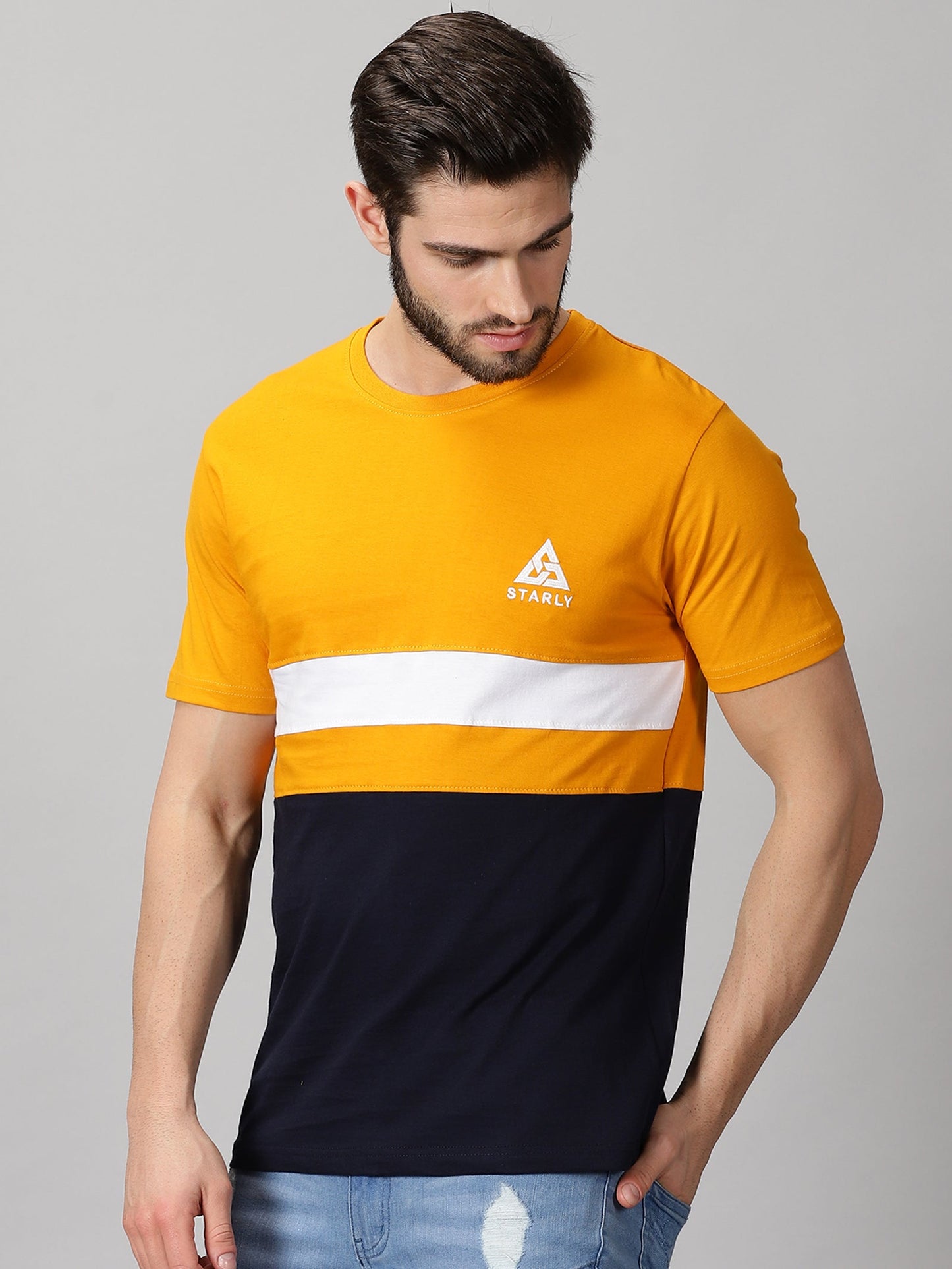 ColourBlocked T-Shirt: Yellow