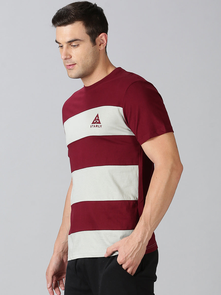 Men's Half Sleeve T-Shirt : Maroon