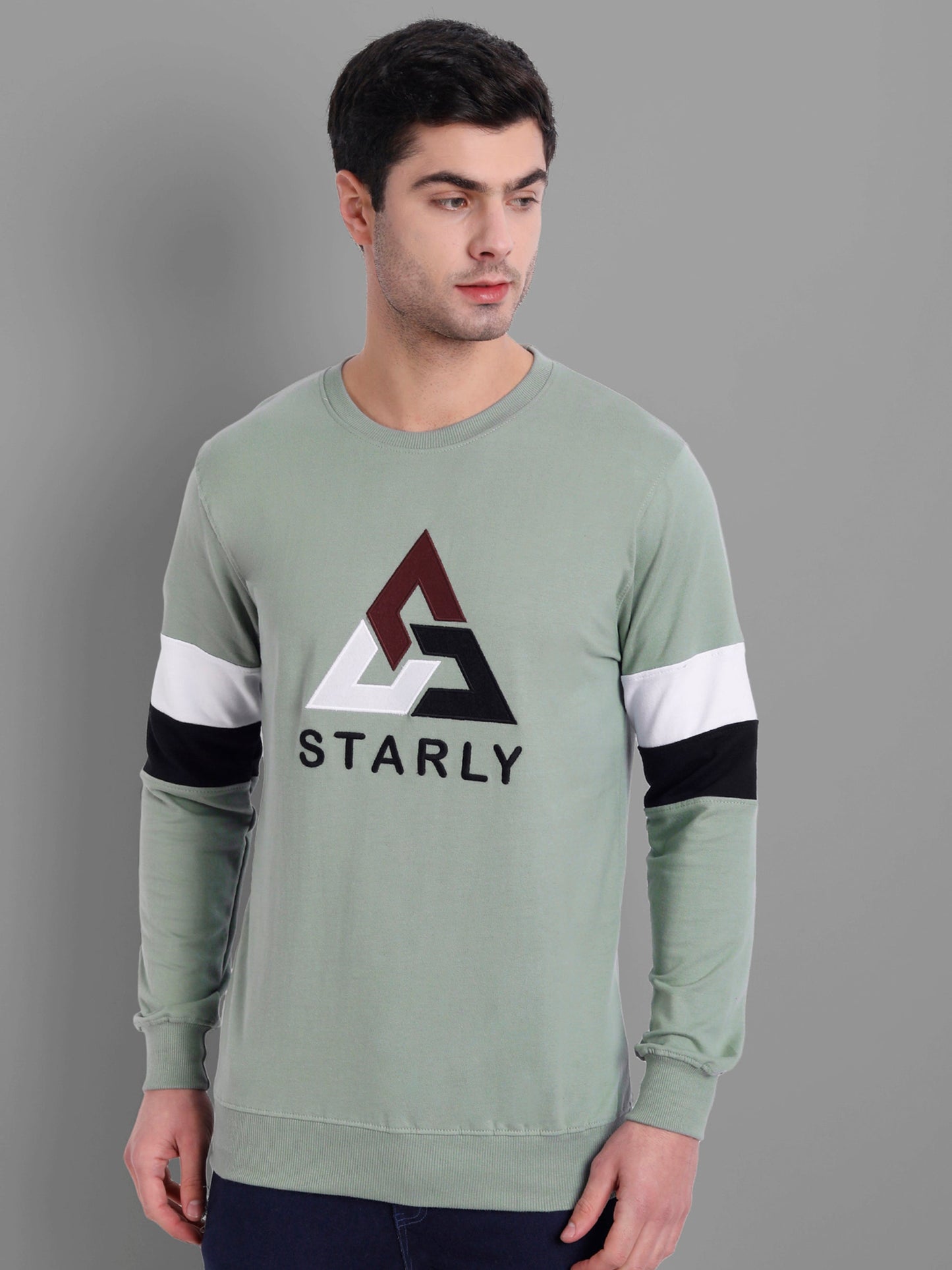 Men C-Green Embroidered Sweatshirt