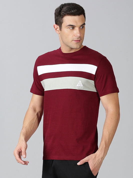 Men's Half Sleeve T-Shirt : Maroon