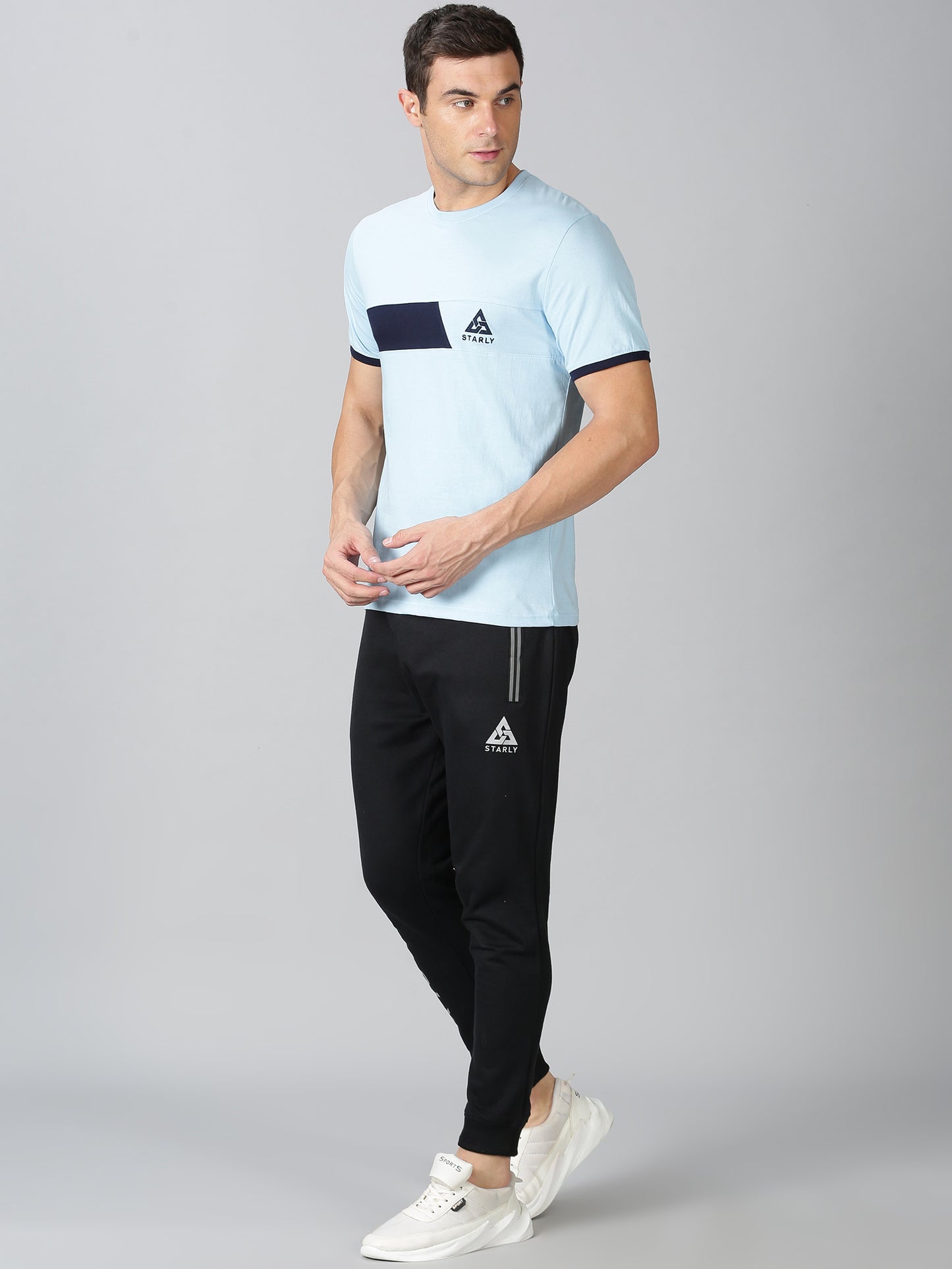 Sky-Blue & Black Co-Ords Tracksuit