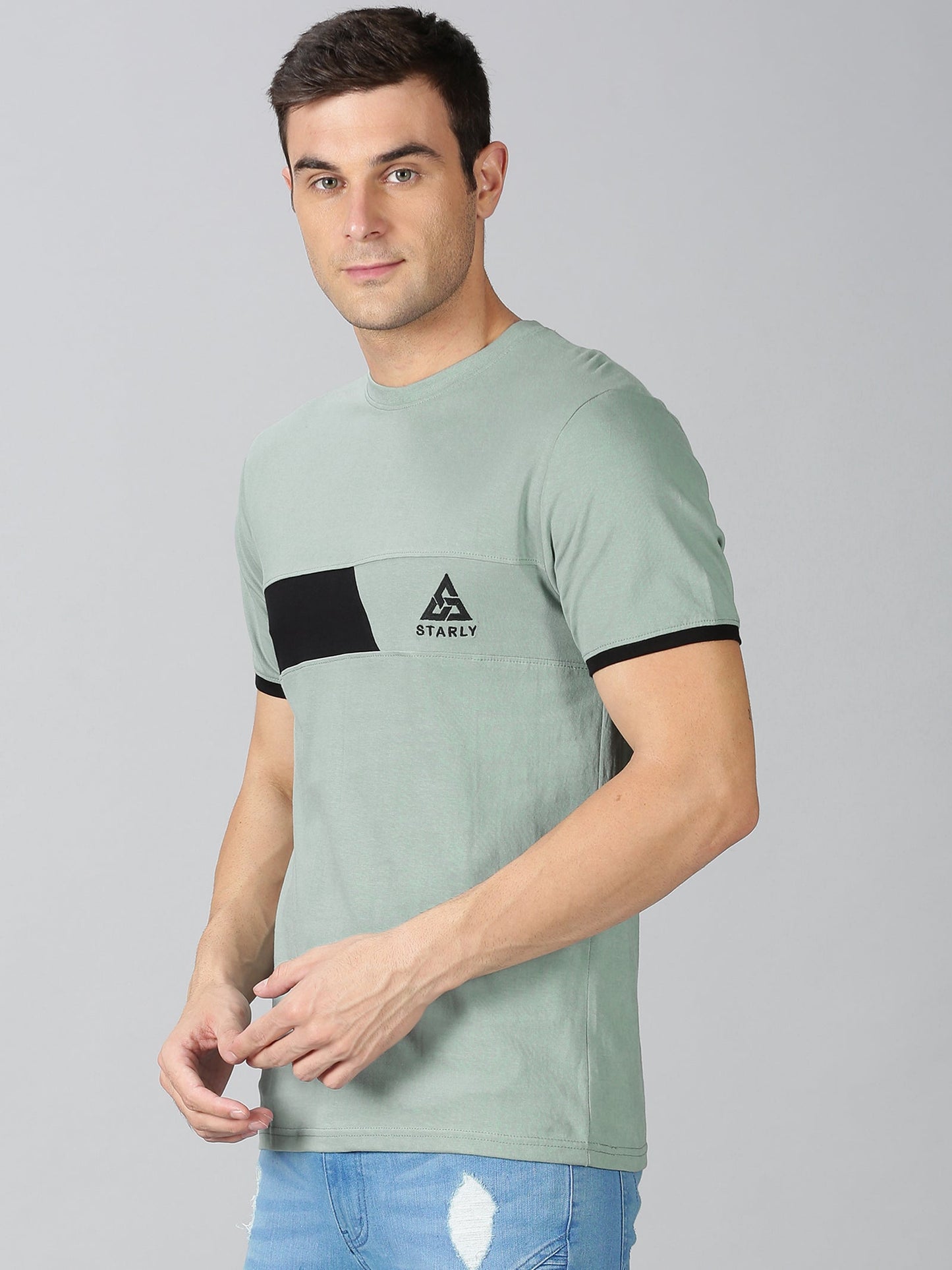 ColourBlocked T-Shirt: C-Green