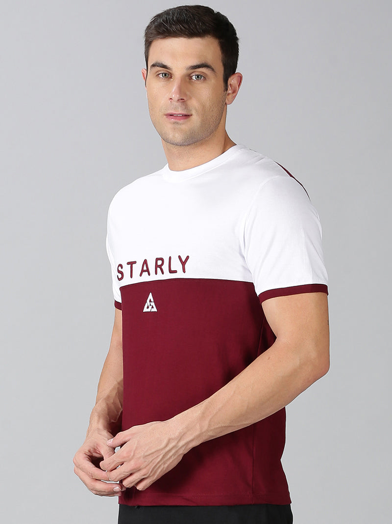 Men's Half Sleeve T-Shirt : Maroon