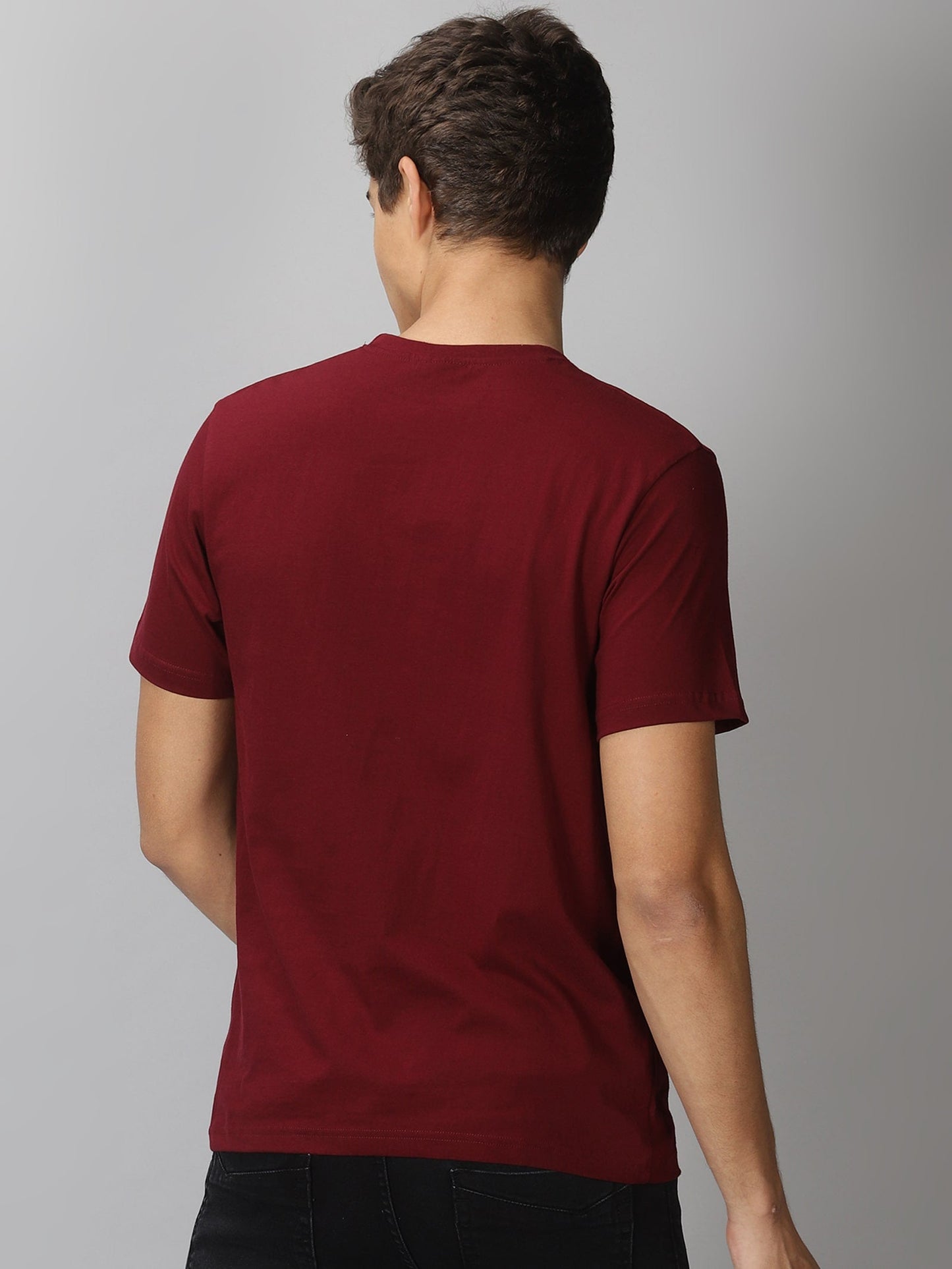 Men's Half Sleeve T-Shirt : Maroon