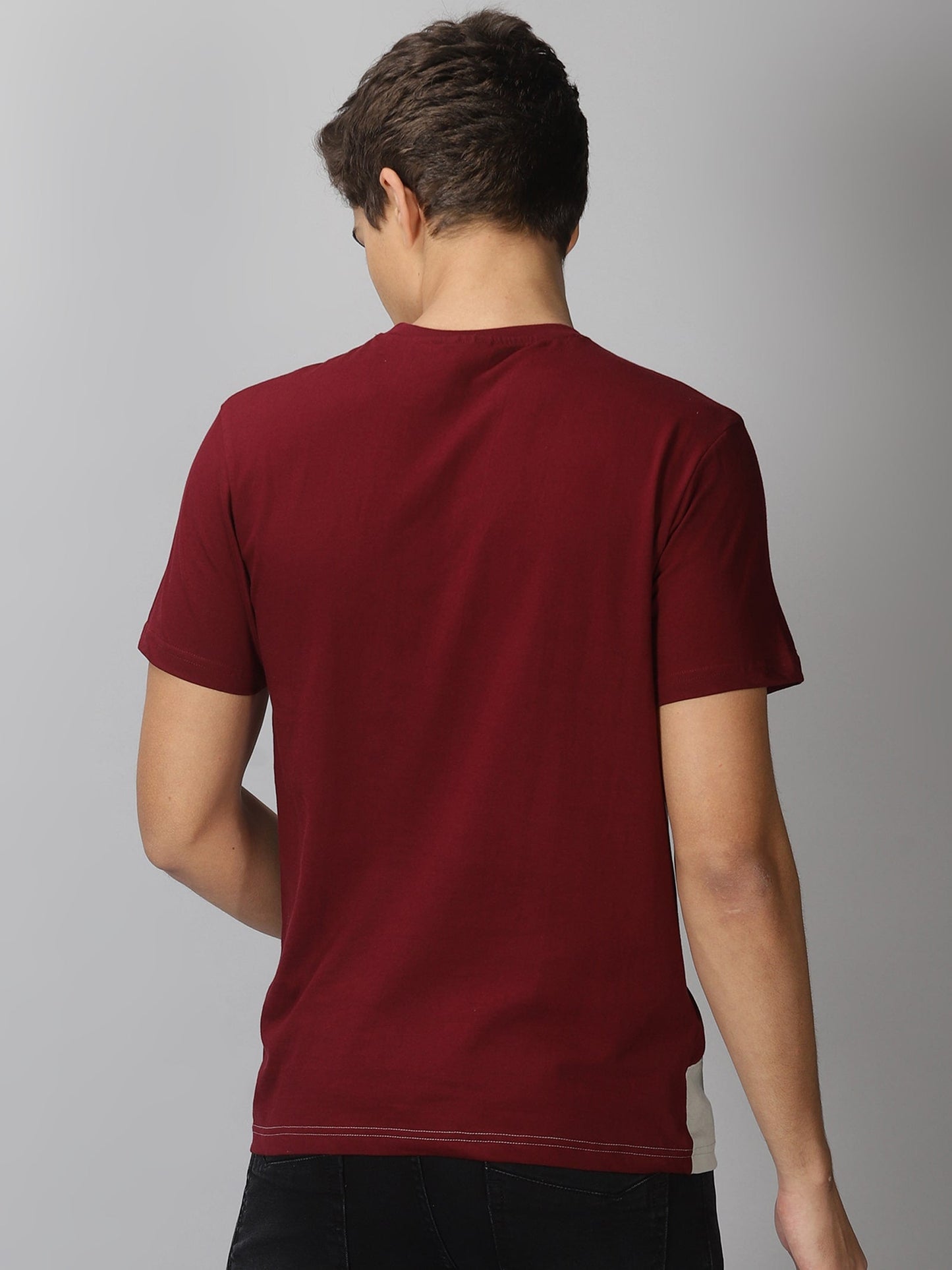 Men's Half Sleeve T-Shirt : Maroon