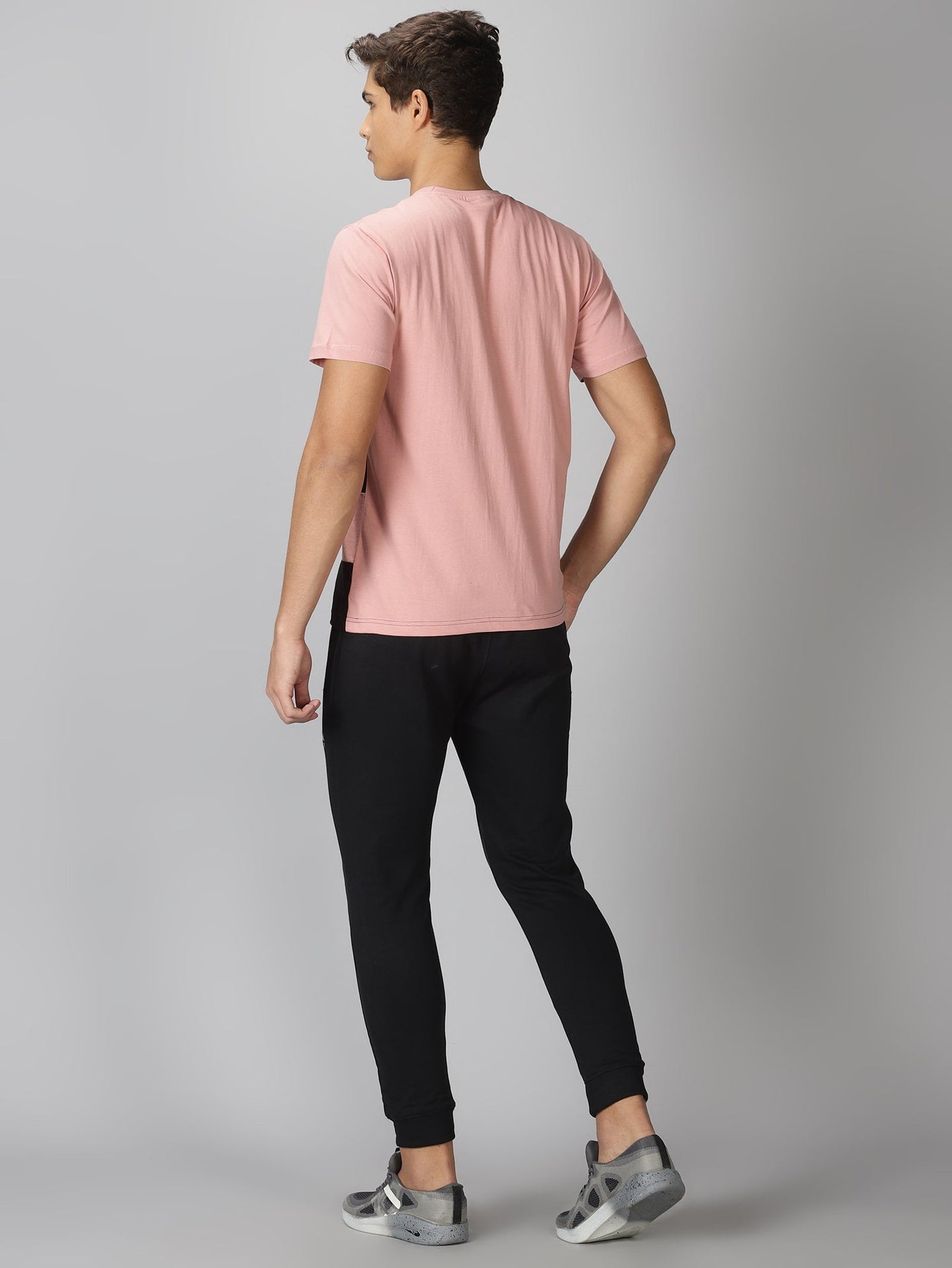 Men's Co-ord Sets : Peach & Black