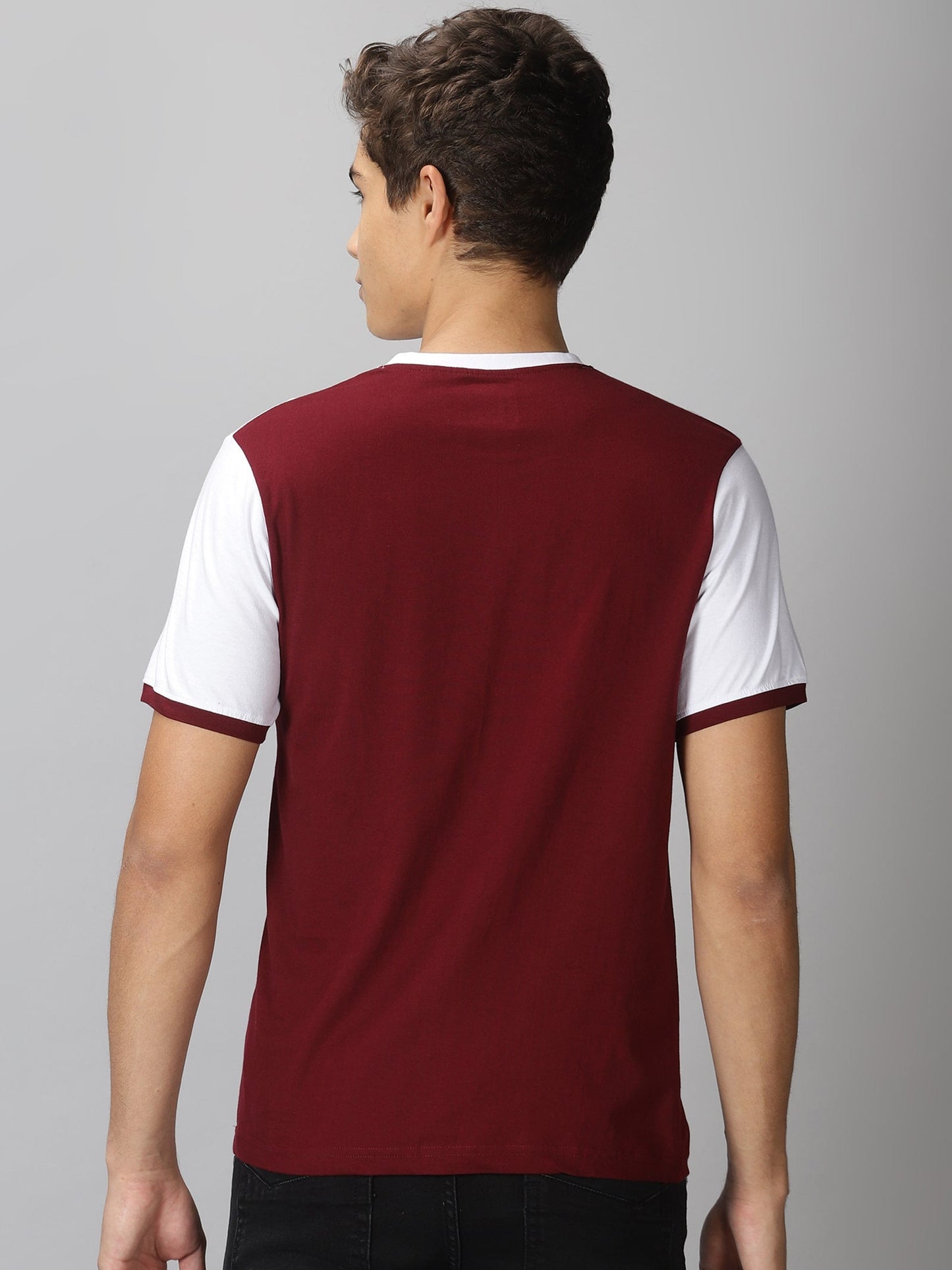 Men's Half Sleeve T-Shirt : Maroon