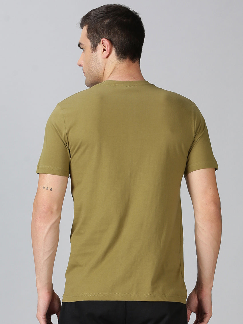 Men's Half Sleeve T-Shirt : Olive Green