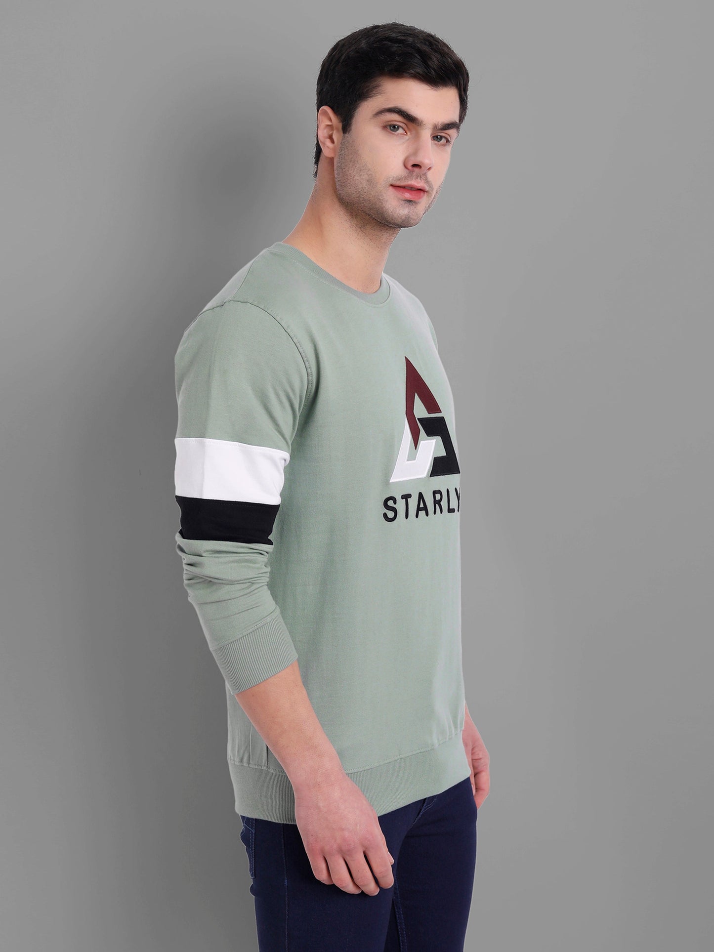 Men C-Green Embroidered Sweatshirt