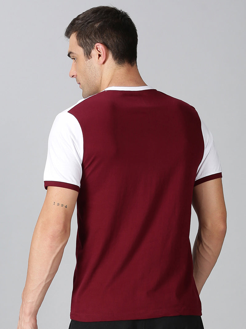 Men's Half Sleeve T-Shirt : Maroon