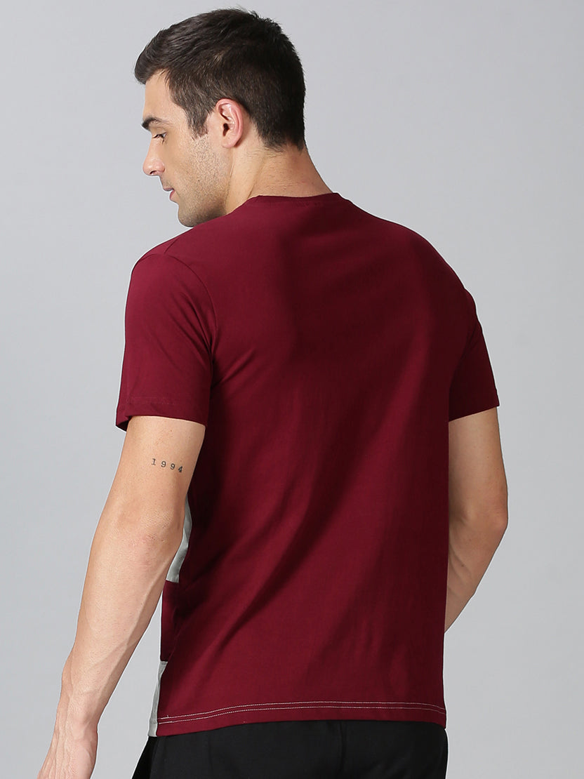 Men's Half Sleeve T-Shirt : Maroon