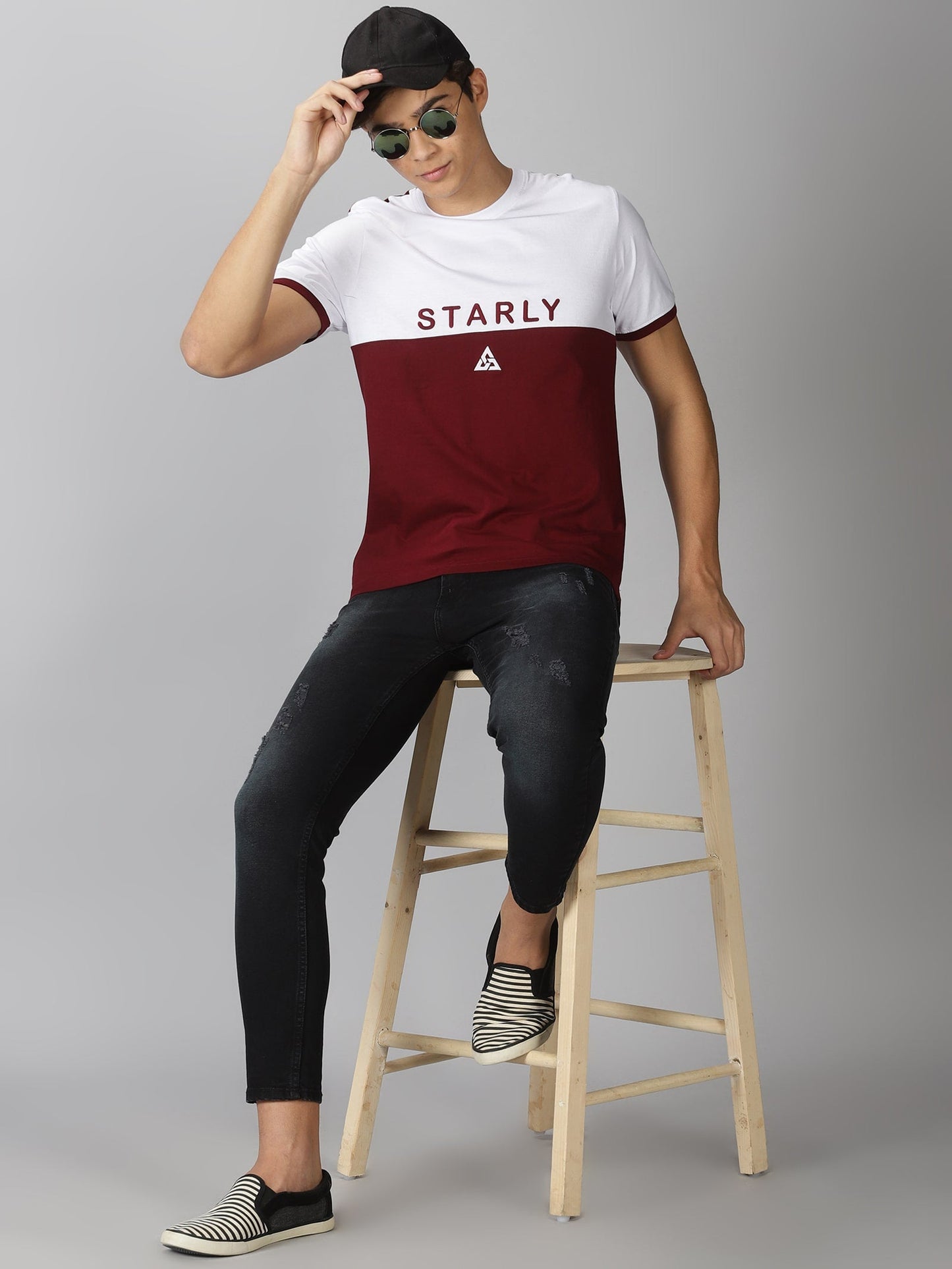 Men's Half Sleeve T-Shirt : Maroon