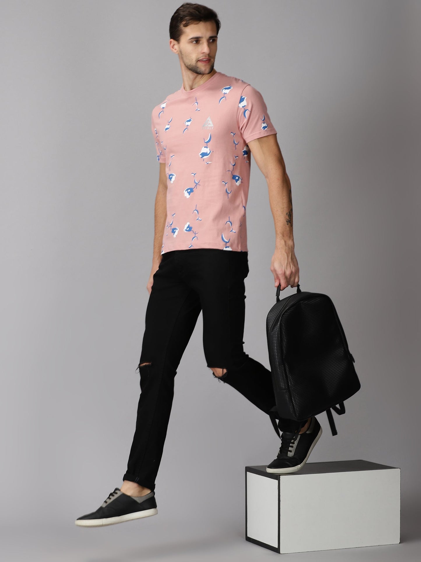 Peach Printed T-Shirt