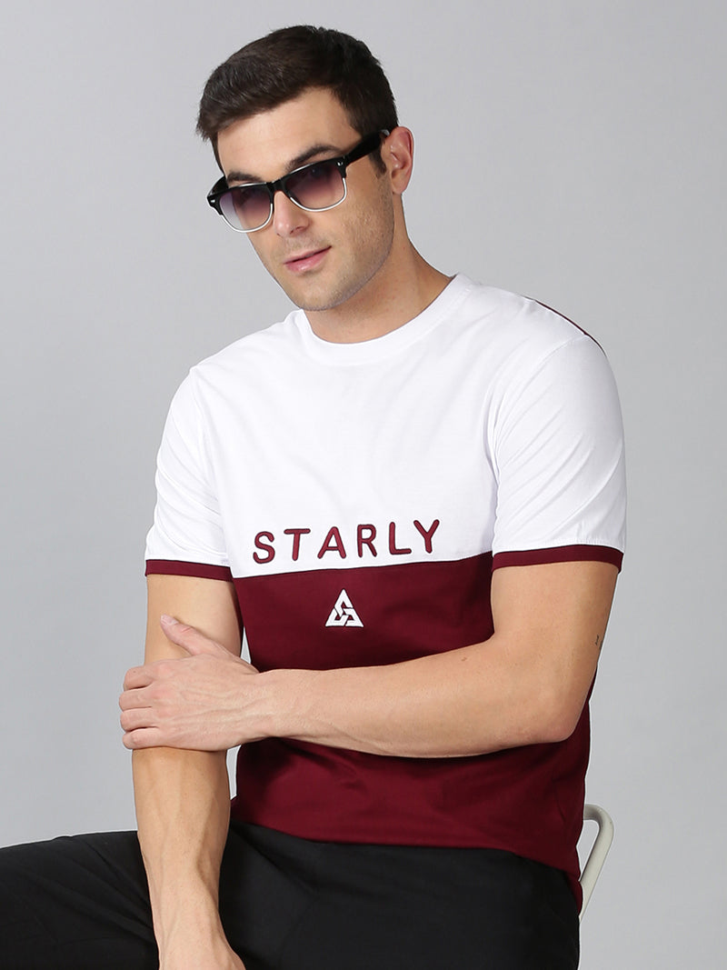 Men's Half Sleeve T-Shirt : Maroon