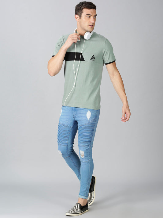 ColourBlocked T-Shirt: C-Green