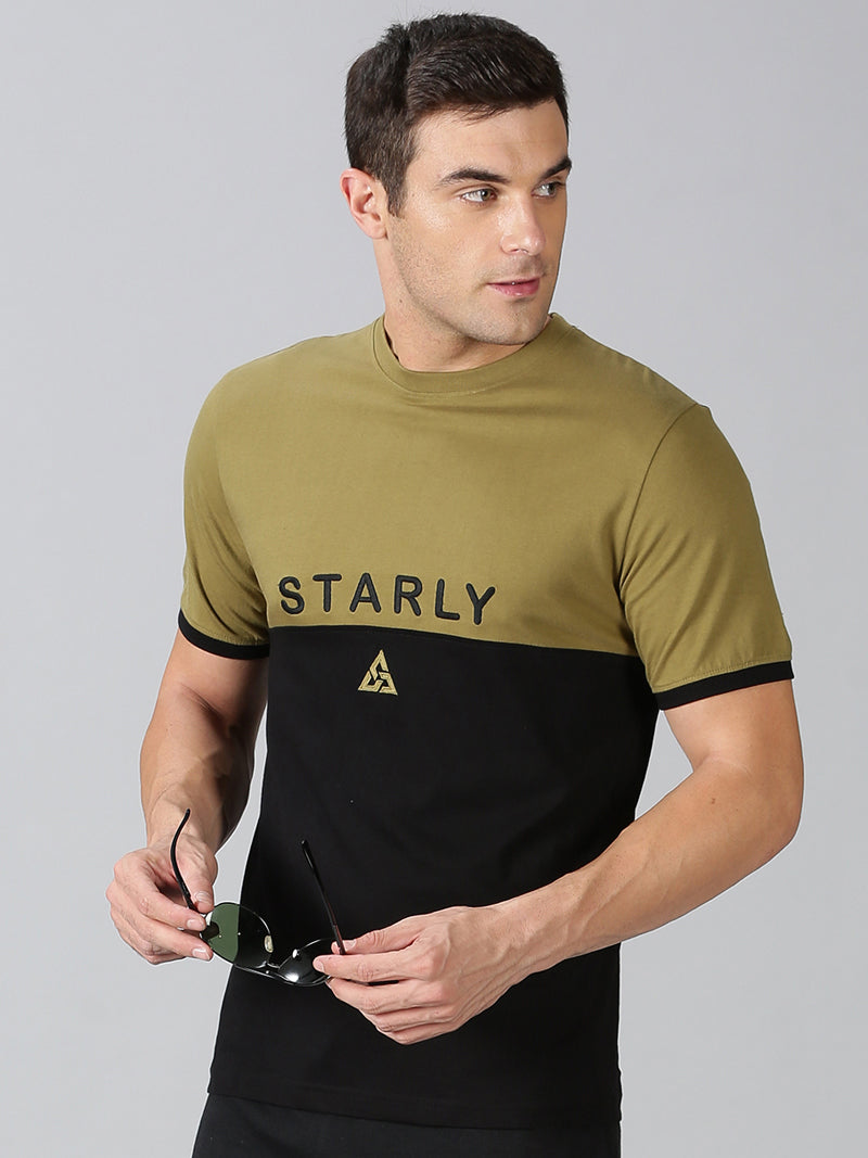 Men's Half Sleeve T-Shirt : Olive Green