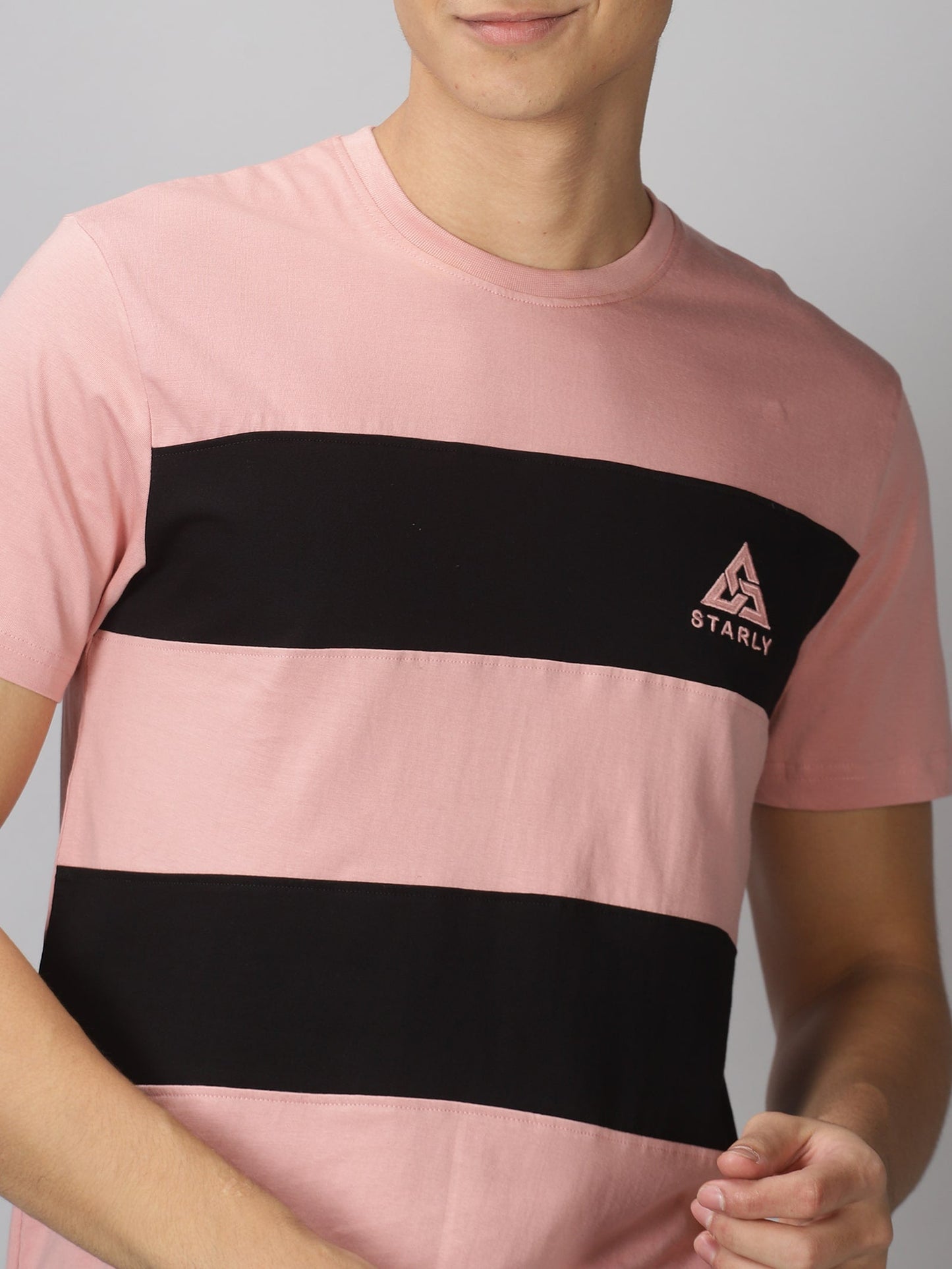 Men's Half Sleeve T-Shirt : Peach