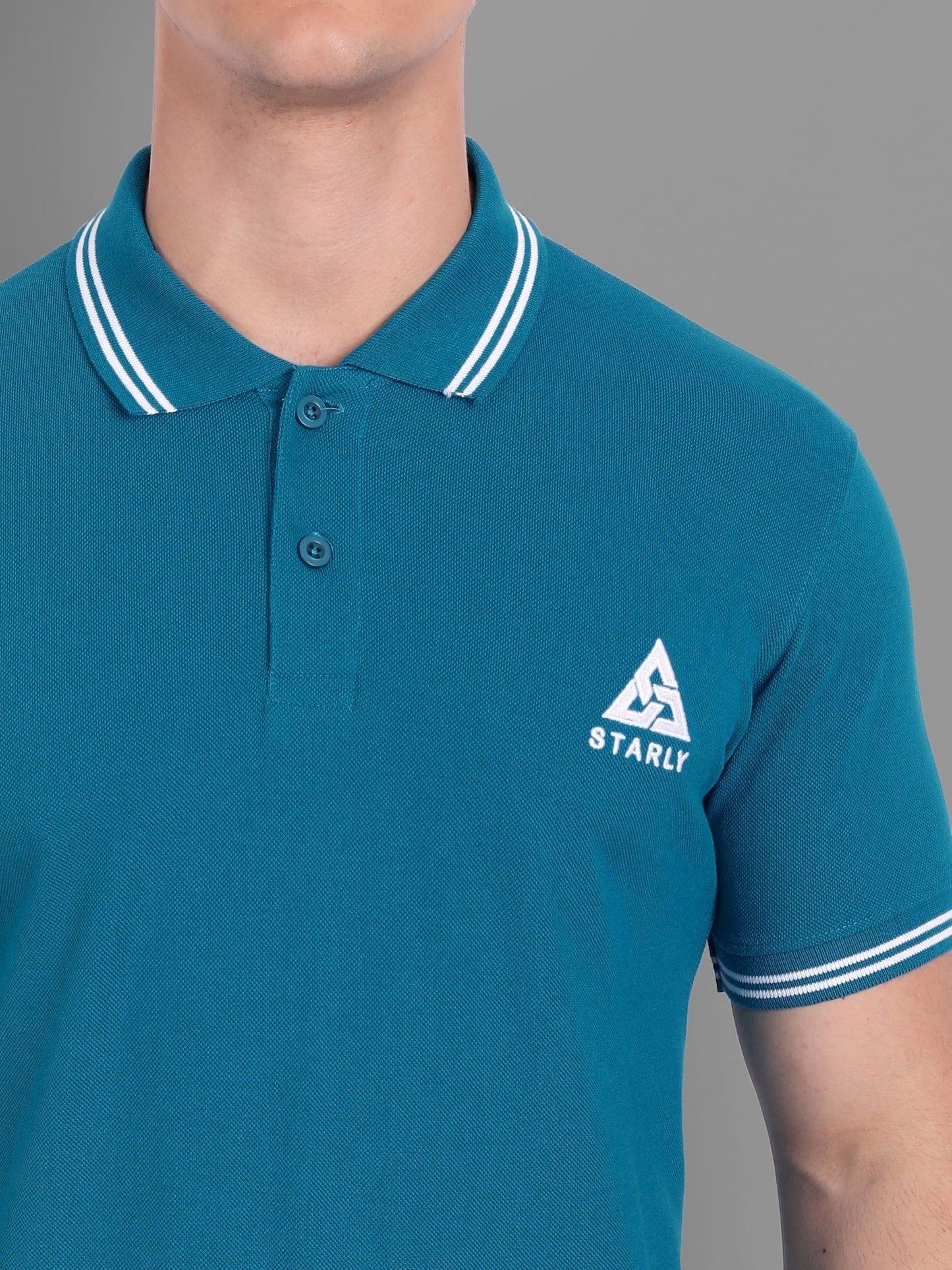 Solids Polo T-Shirt : Petrol Blue