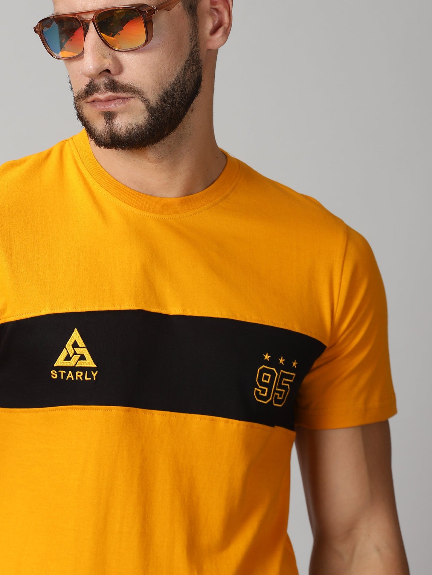 ColourBlocked T-Shirt: Yellow