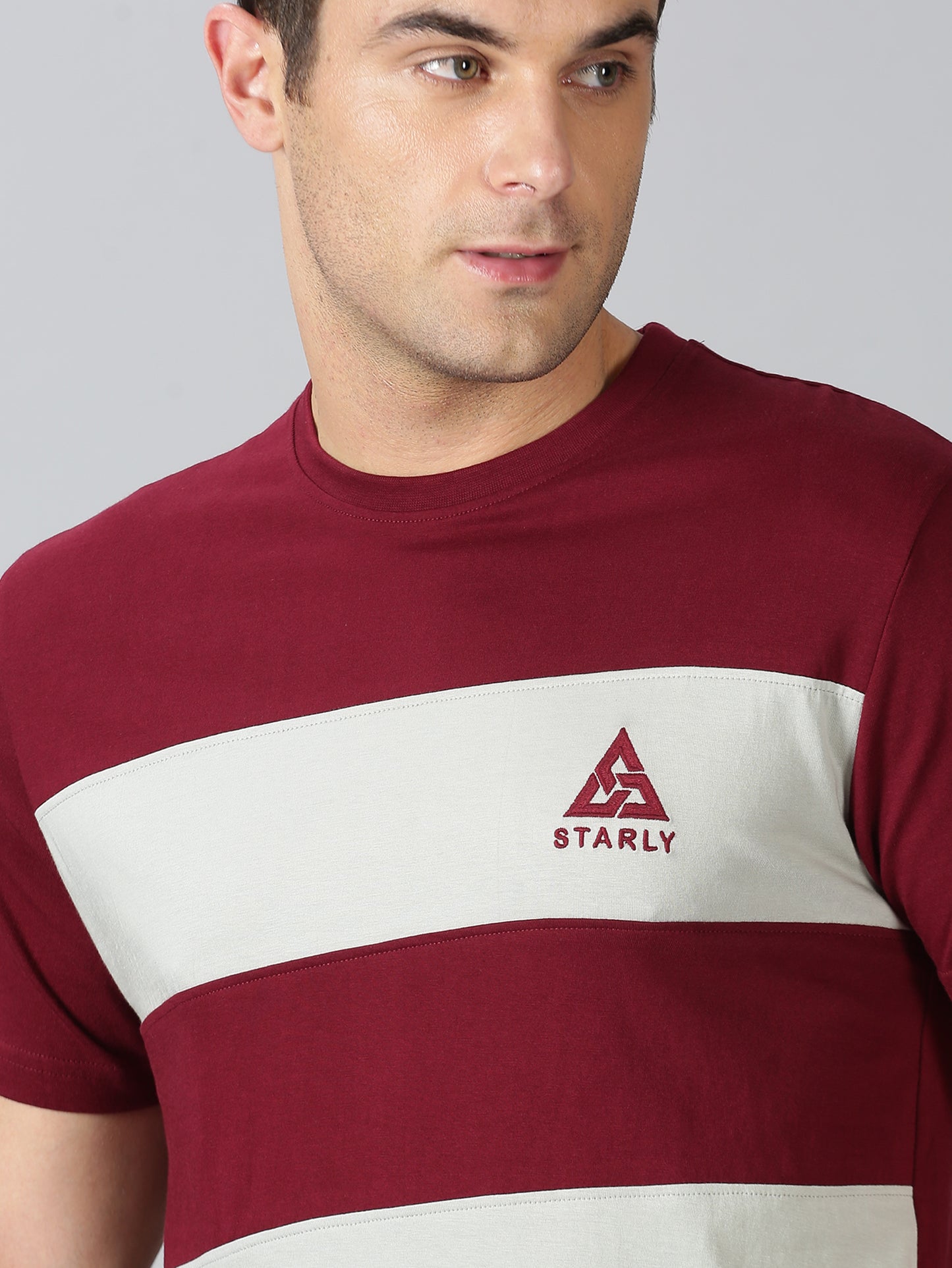 Men's Half Sleeve T-Shirt : Maroon