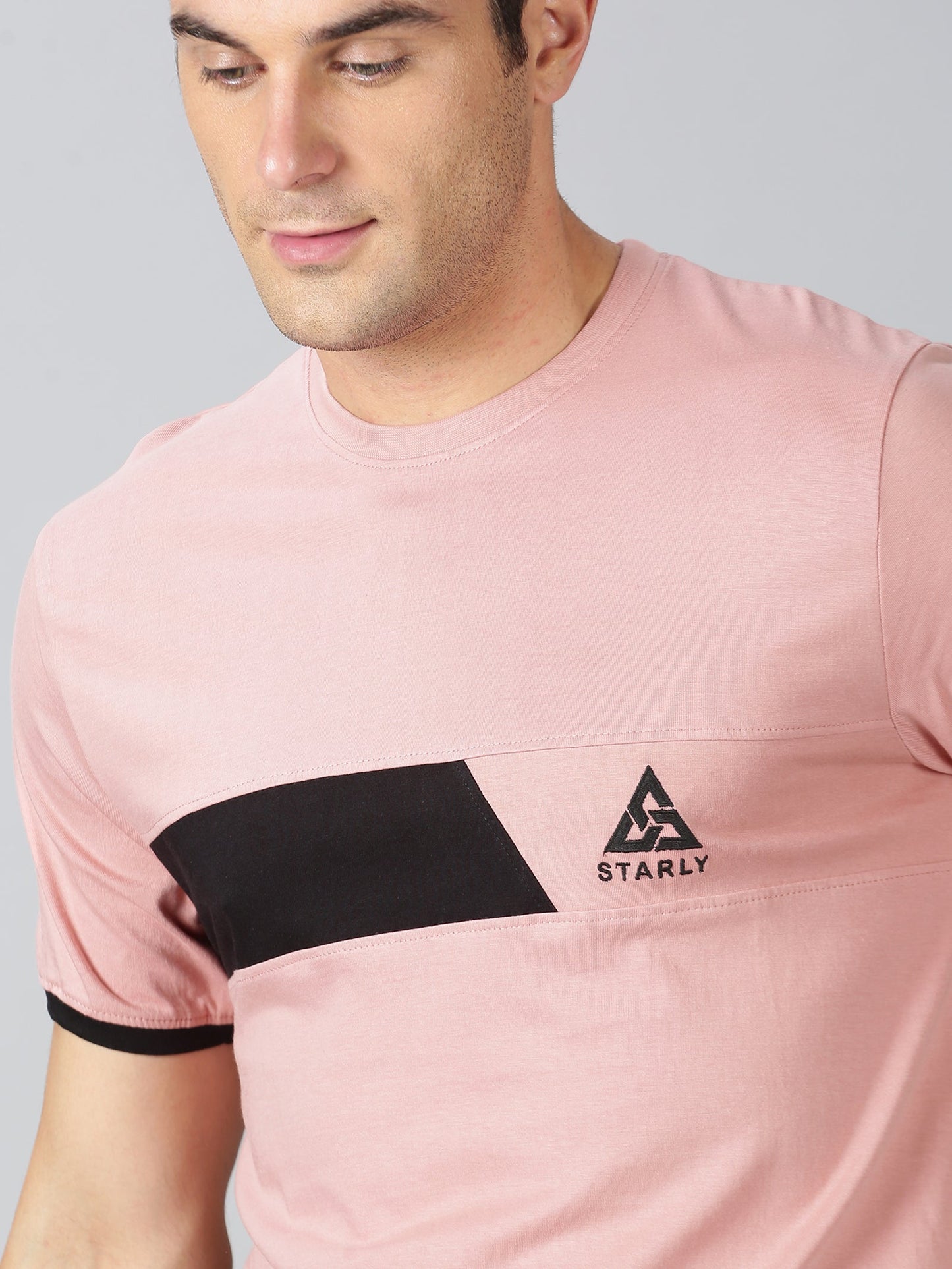 ColourBlocked T-Shirt: Peach