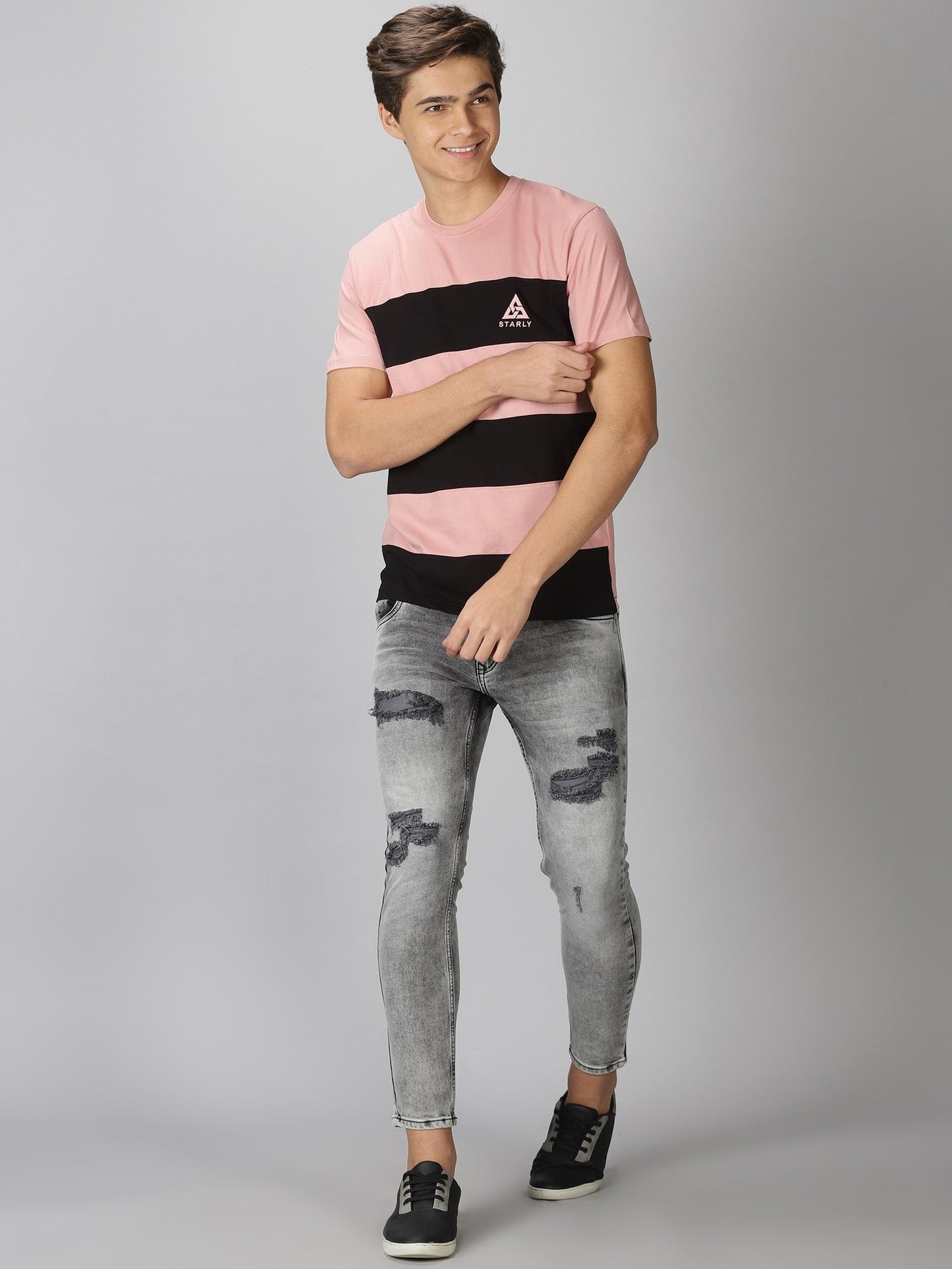 Men's Half Sleeve T-Shirt : Peach