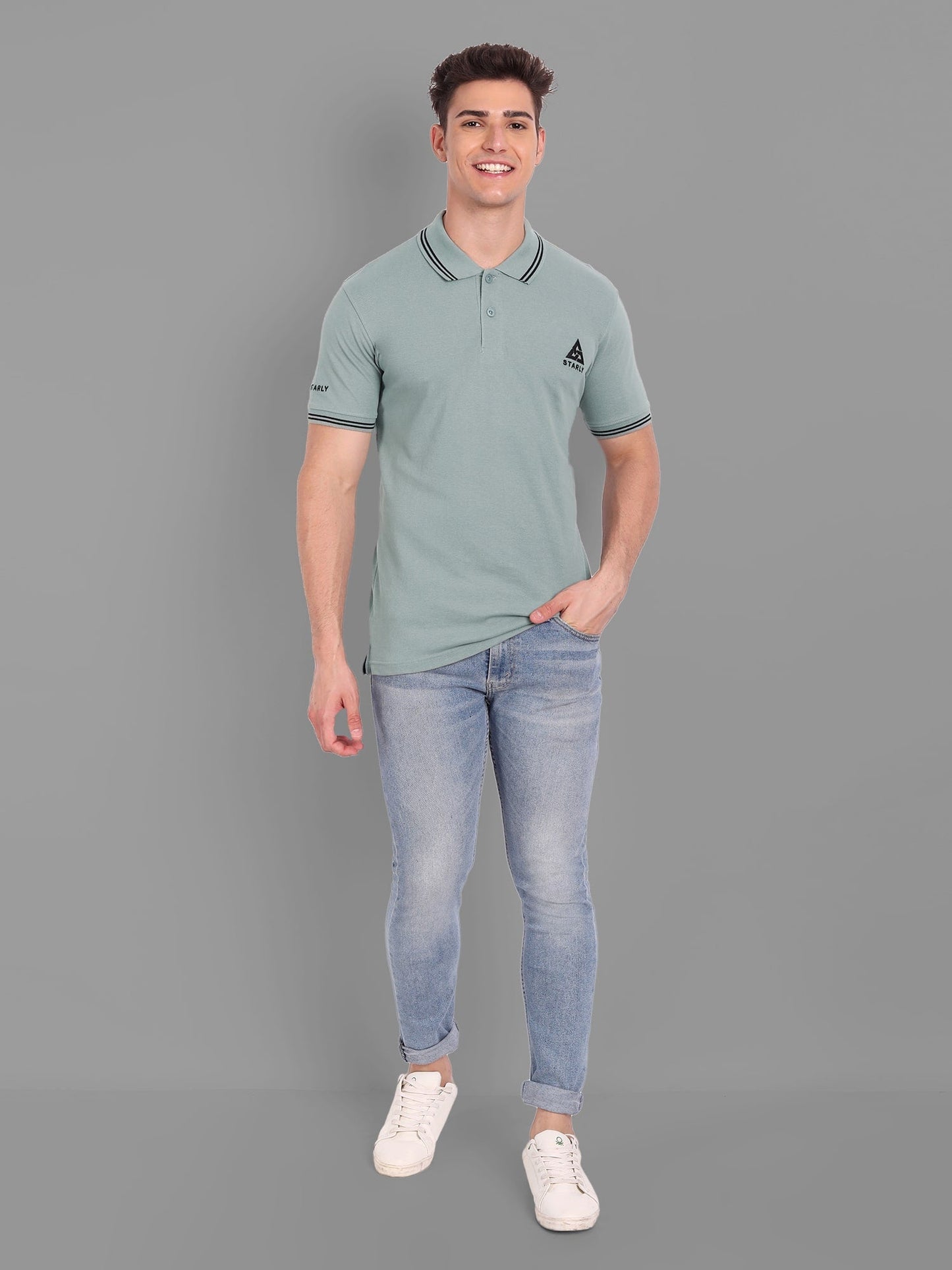 Solids Polo T-Shirt : C-Green