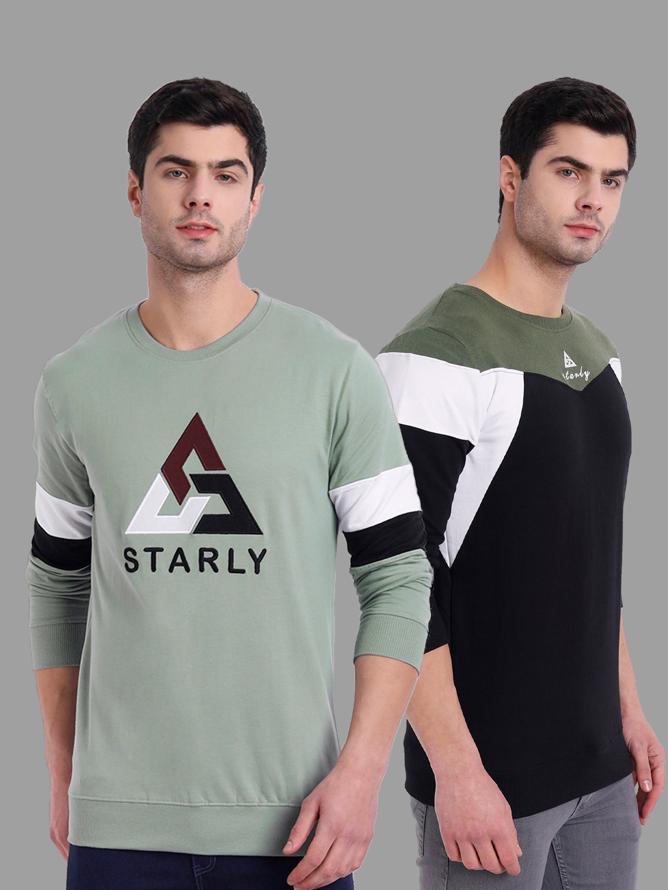 Men's Full Sleeve Roundneck Sweatshirt Combo